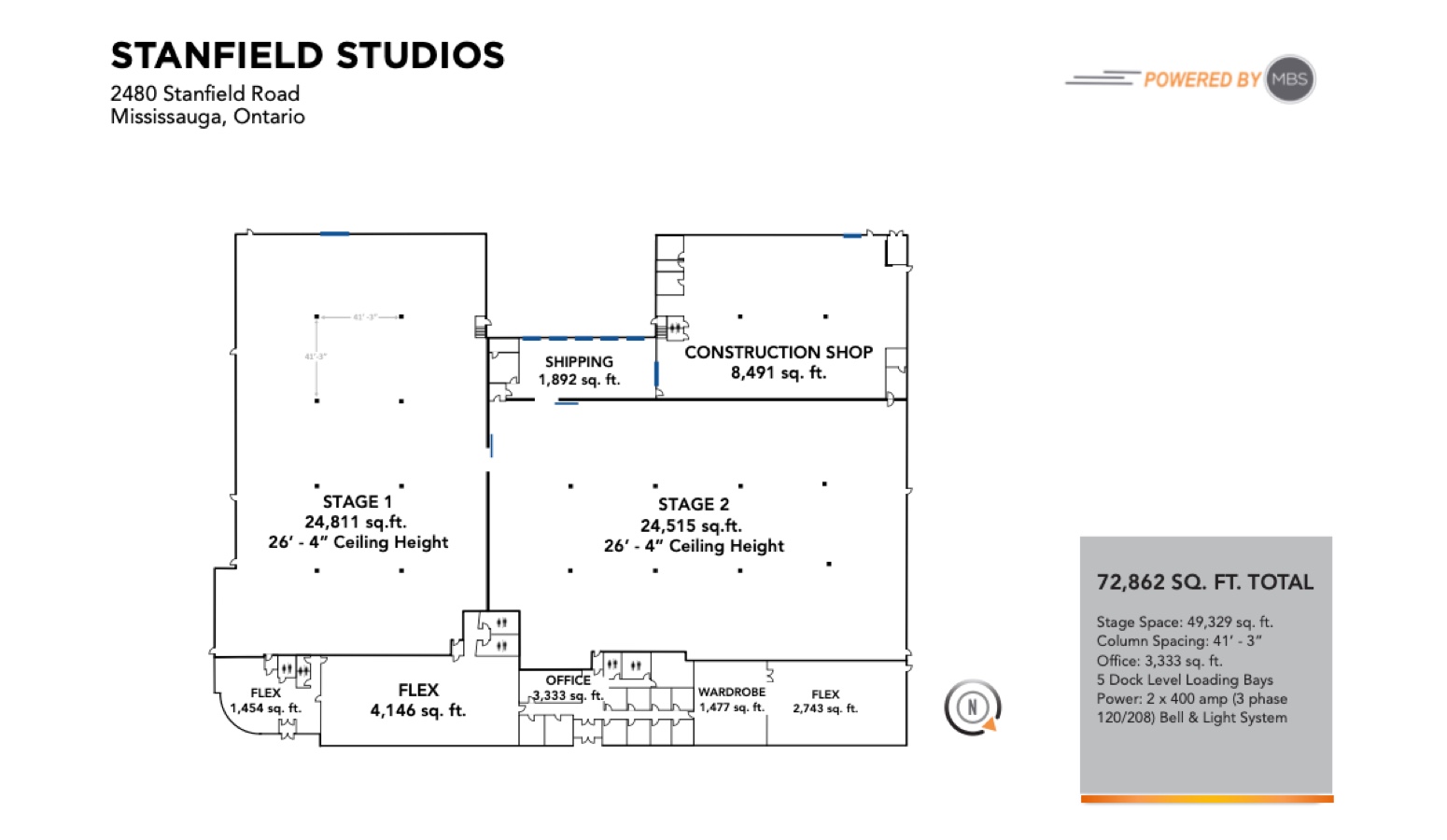 MBS Canada Stanfield Studios Floor Plan